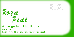 roza pidl business card